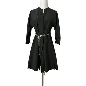 🖤 X/XL, black long sleeve shirt dress